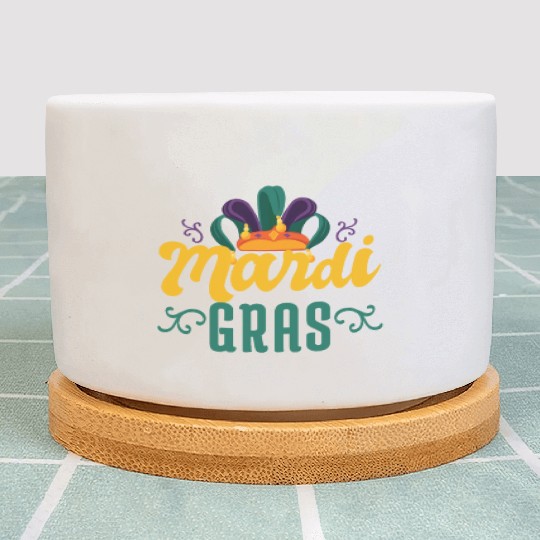 Mardi Gras Retro Vintage Mardi Gras Plant Pots