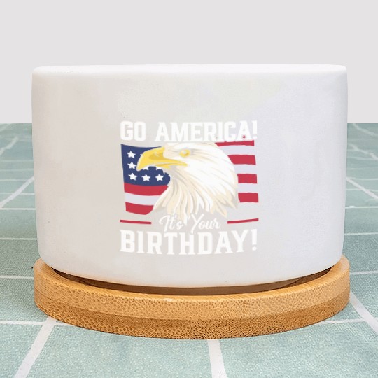 Patriotic America USA Flag 4th Of July American Plant Pots