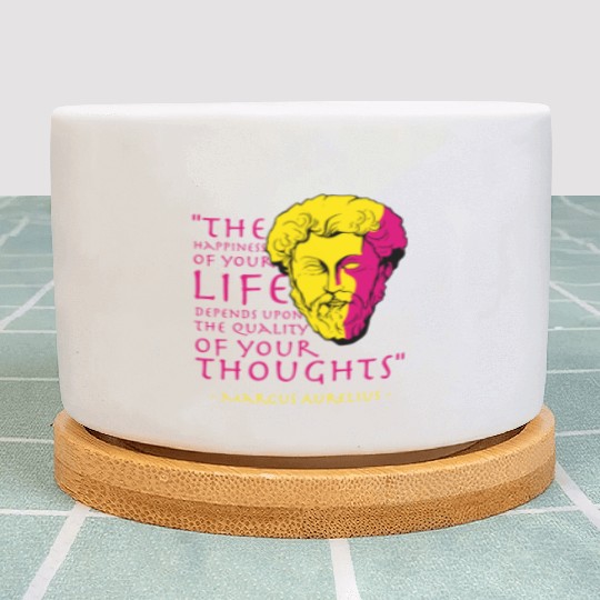 Marcus Aurelius Stoic Philosophy Quote Plant Pots