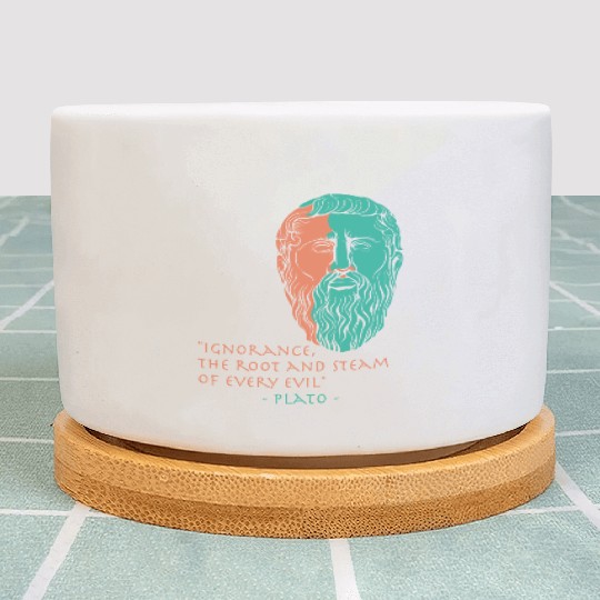 Plato Stoic Philosophy Quote Plant Pots