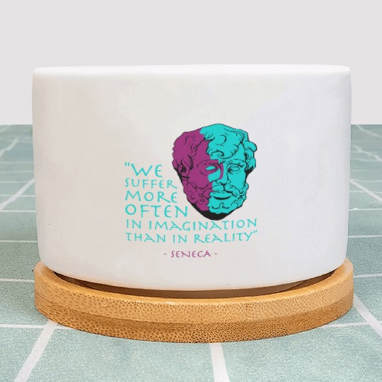 Seneca Stoic Philosophy Quote Plant Pots