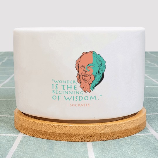 Socrates Stoic Philosophy Quote Plant Pots