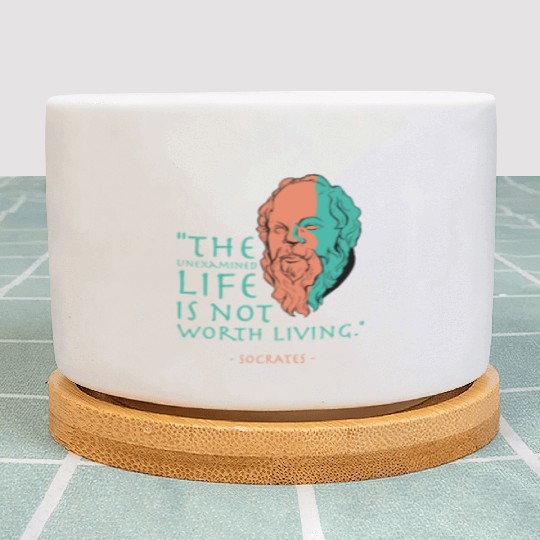 Socrates Stoic Philosophy Quote Plant Pots