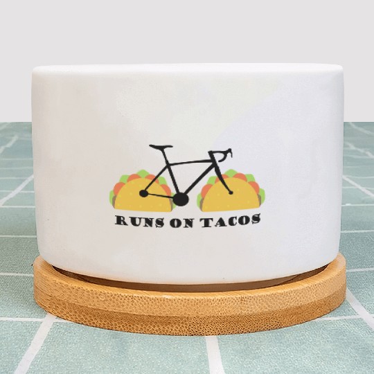 Runs On Tacos Plant Pots