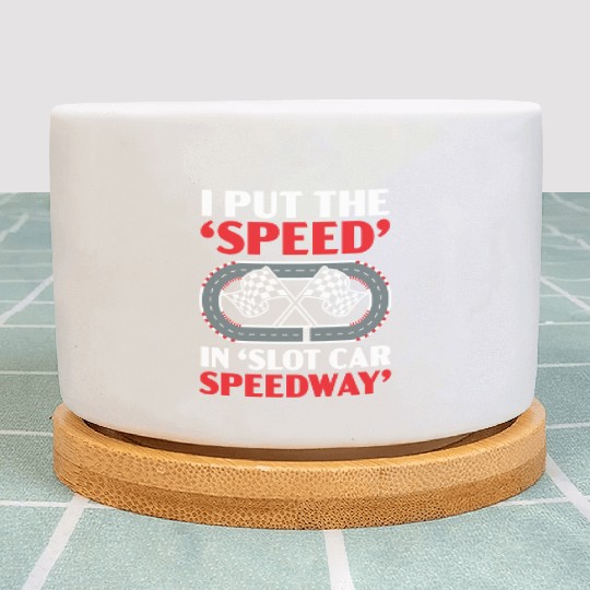 I Put The Speed In Slot Car Speedway Slot Racing Plant Pots