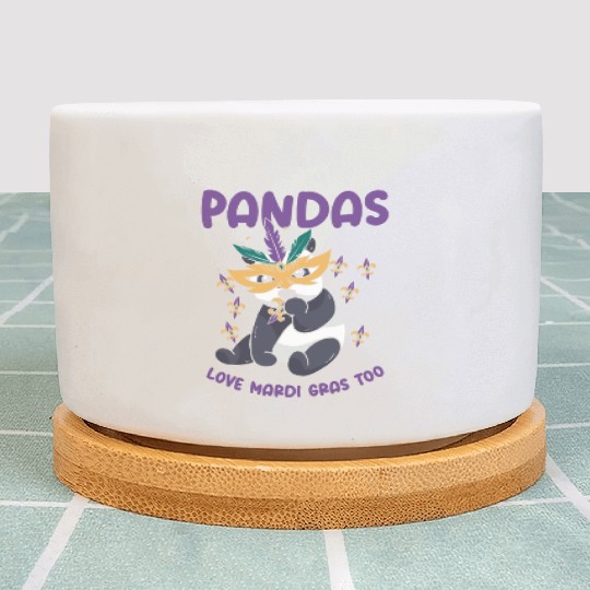 Mardi Gras Carnival Panda Mask Parade Costume Plant Pots