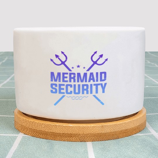 Mermaid Security Funny Plant Pots