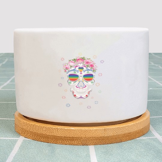 Rainbow Dia De Los Muertos LGBTQ LGBT Pride Month Plant Pots
