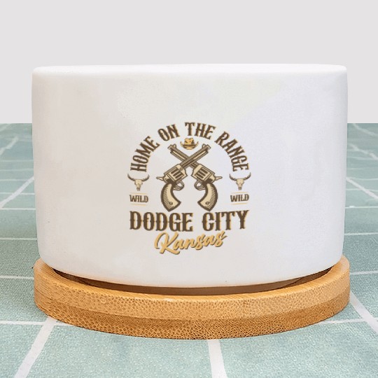 Dodge City Kansas wild west town Plant Pots