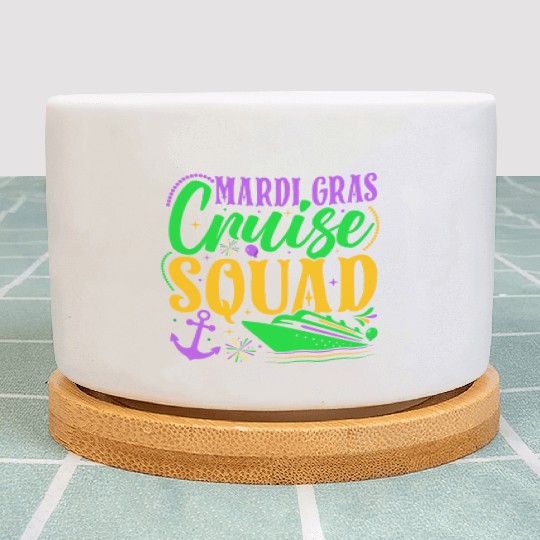 Mardi Gras Family Cruise Squad Vacation Matching F Plant Pots