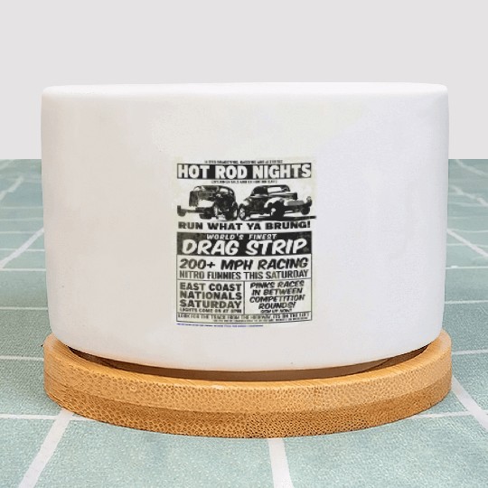 Vintage Hot Rod Classic Drag Racing Poster #9 Plant Pots