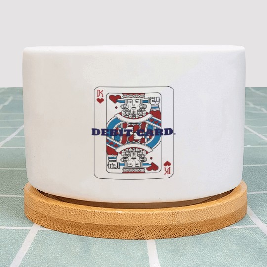 DEBIT CARD King of Hearts Playing Card Plant Pots