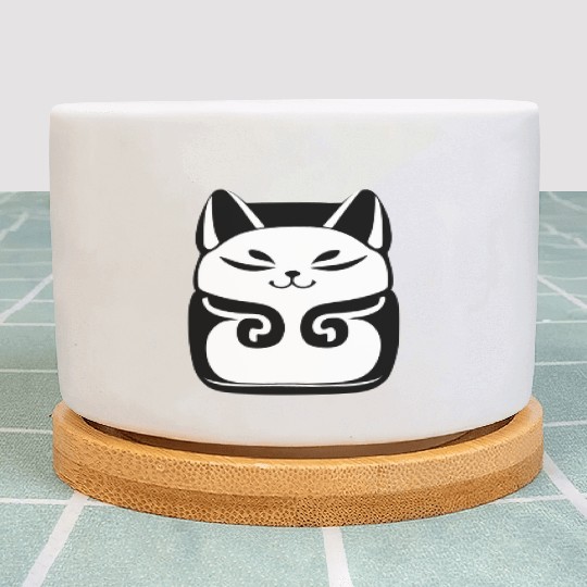 Maneki Neko Japanese Symbol of Good Luck Plant Pots