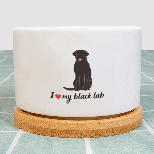 I love my black lab labrador Gift Lover Plant Pots