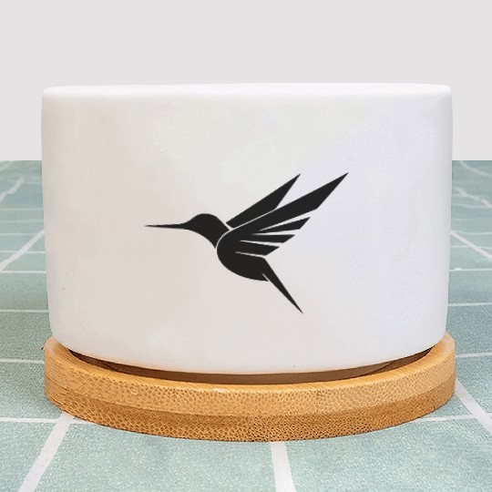 Floating Hummingbird Tattoo Tribal Swinging Plant Pots