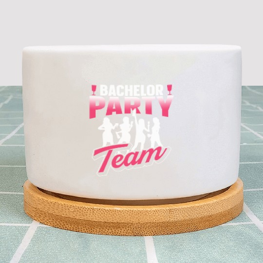 Bachelor Party Team Bride Groom Plant Pots