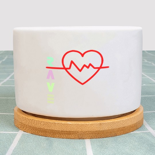 Rave with heart beat logo Plant Pots