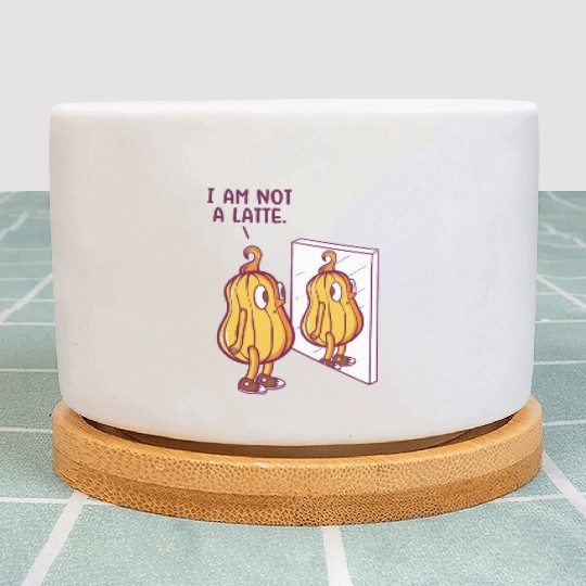Pumpkin Latte Lover Coffee Pumpkin Plant Pots