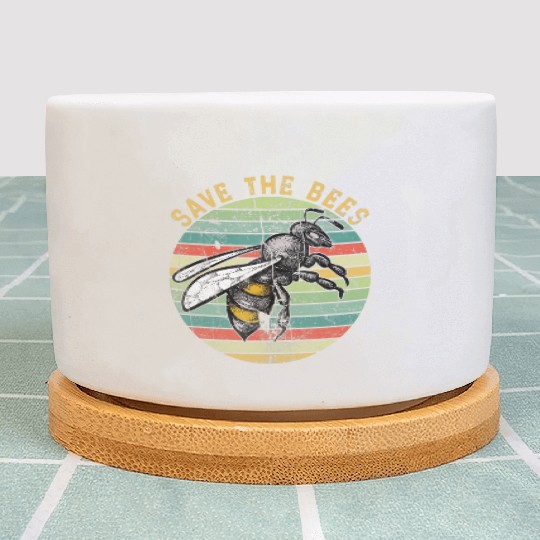 Save the Bees Harvest Succulent Gardening Grass N Plant Pots