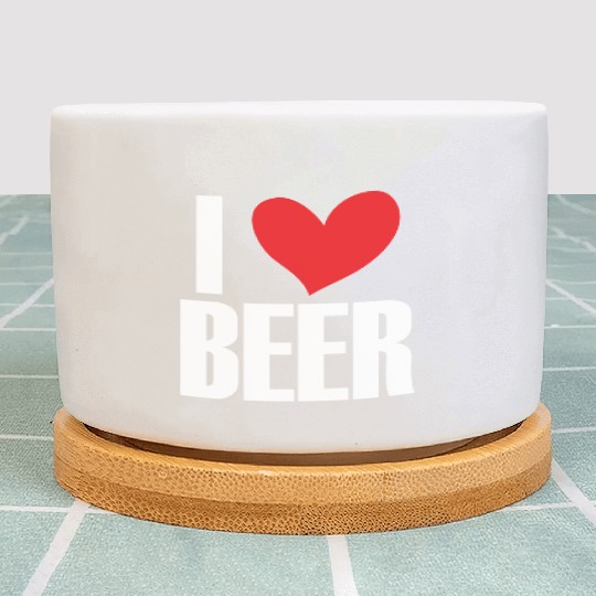 Funny Beer Lover Design Plant Pots