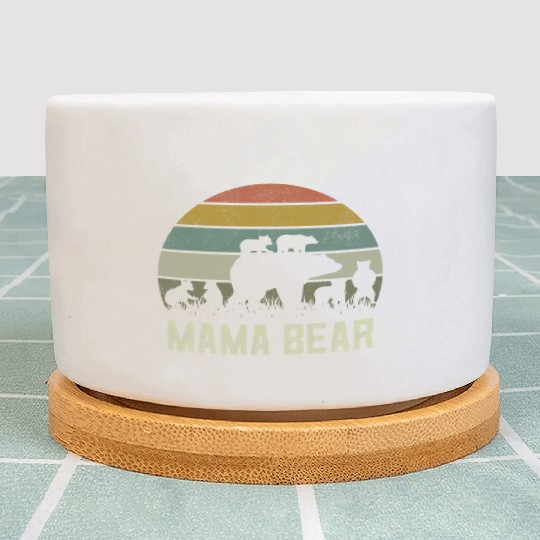Grandmother Mothers Day 6 Cub Kids Mama Bear Plant Pots
