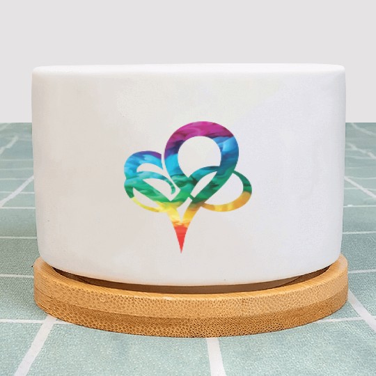 LGBTQ Rainbow Heart Pride Heart Gift LGBTQ+ Plant Pots