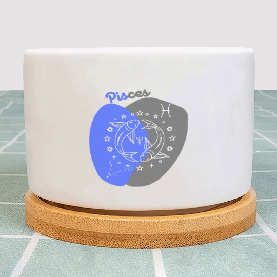 Underwater Dreams: A Minimalist Pisces Design Plant Pots