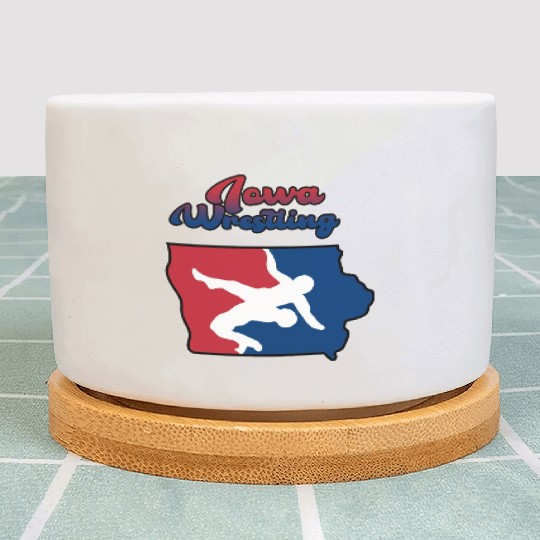Iowa Wrestling Plant Pots