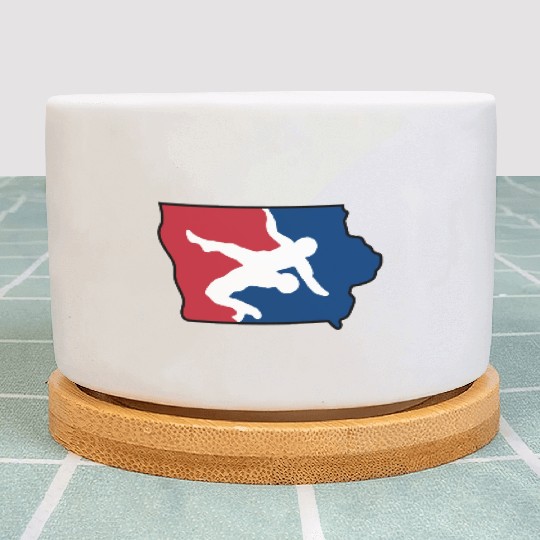 Iowa Wrestling Plant Pots