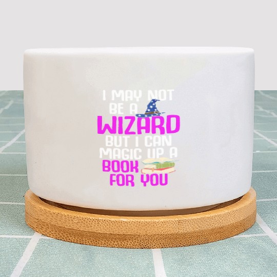 Librarian Bookworm Book Nerd Reading Library Plant Pots