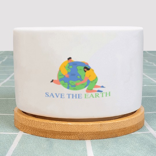 save the earth day Plant Pots