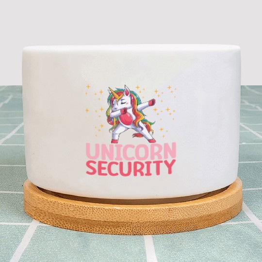 Unicorn Security Funny Unicorn Dabbing Birthday Plant Pots