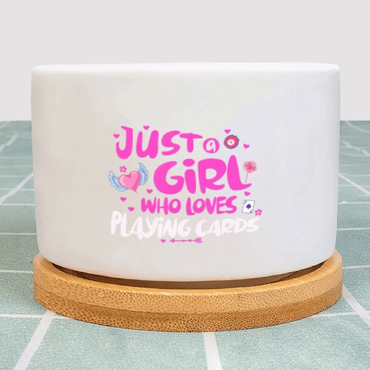 Just a Girl Who Loves Playing Cards Plant Pots