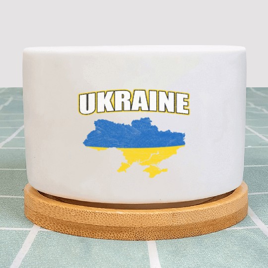 Ukraine Flag Nation National Colors Origin Kiev Plant Pots