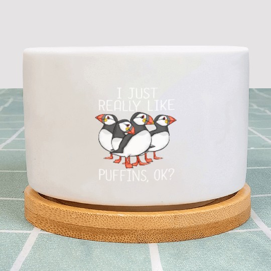 Atlantic Puffin Bird Lover Gift Women Cute Puffin Plant Pots
