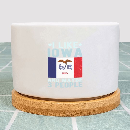 Iowa Flag US State Plant Pots