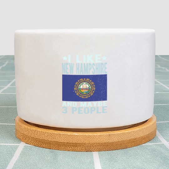 New Hampshire Flag US State Plant Pots
