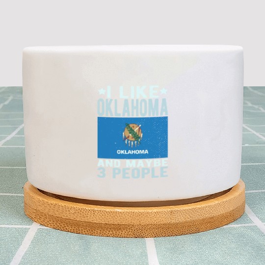 Oklahoma Flag US State Plant Pots