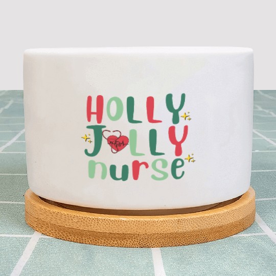 HOLLY JOLLY NURSE6 Plant Pots