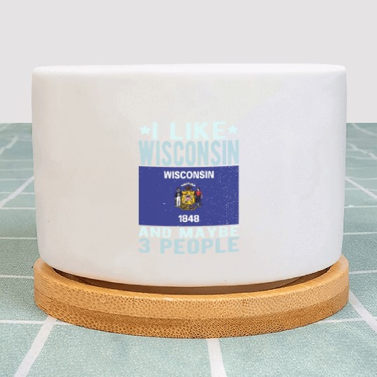Wisconsin Flag US State Plant Pots