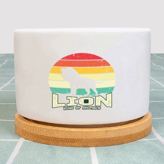 Lion King Of Animals Plant Pots