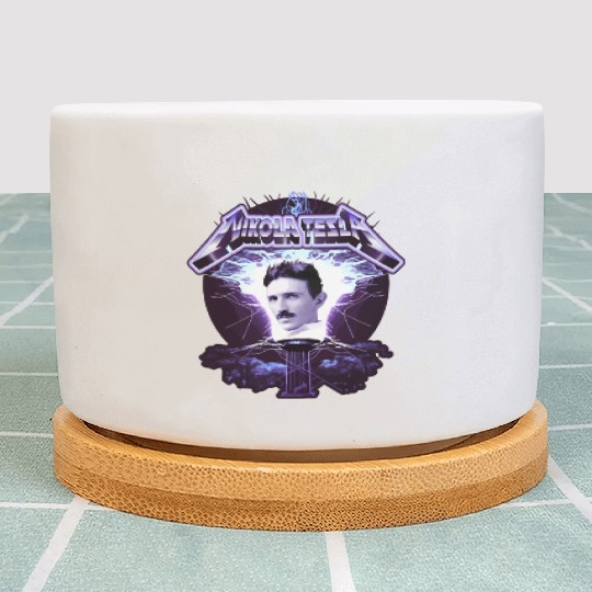 Nikola Tesla Heavy Metal Electricity by gnarly Plant Pots