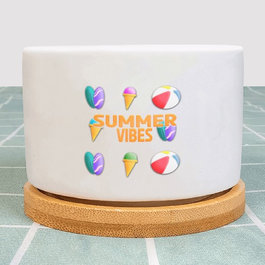 Beach Vibes - Summer Design (Pattern) Plant Pots