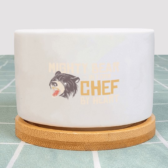Chef Beast Animal Lover Bear Cooking Meals Plant Pots