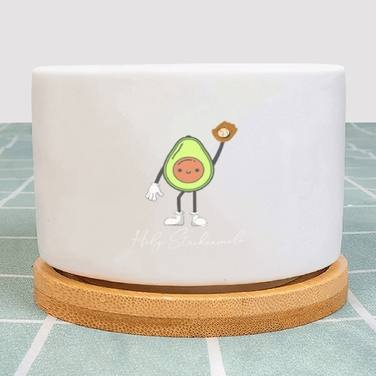Holy Strikeamole Baseball Softball Avocado Plant Pots