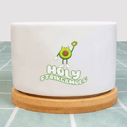 Holy Strikeamole Baseball Softball Avocado Plant Pots