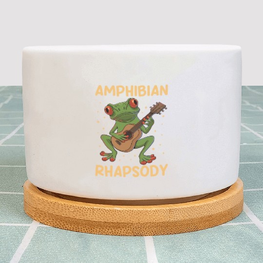 Red Eyed Frog Guitar Amphibian Rhapsody for a Plant Pots