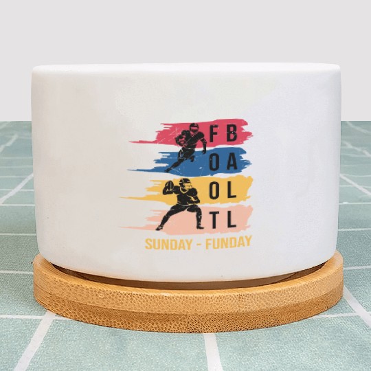 Vintage Sunday Funday SCV Football 19508026 1014 Plant Pots