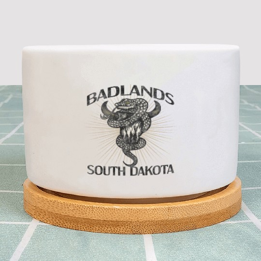 Badlands Us National Park South Dakota Bison Plant Pots