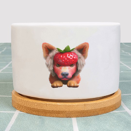 Strawberry dog dog Plant Pots